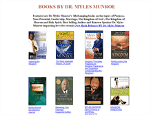 Tablet Screenshot of booksbymylesmunroe.com